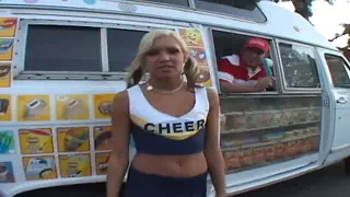 Blonde teen mice for ice cream seller cock